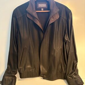 Daniel Cremieux Men's Brown Leather Jacket, size Medium